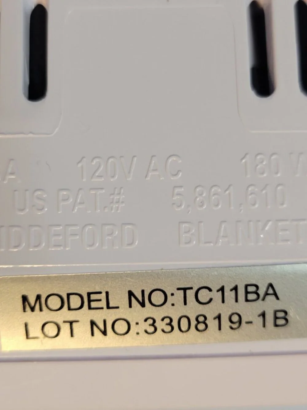 Biddeford TC11BA Blanket Controller